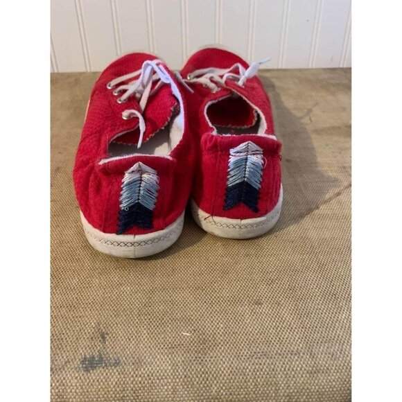 🌸3/$15🌸Red Canvas Sneakers sz 9.5 with Memory Foam Insoles - Picture 6 of 6
